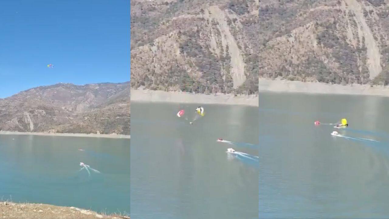 Watch: Paragliders crash into Tehri Lake; dramatic SDRF rescue caught on camera