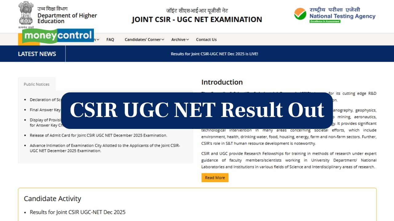 CSIR UGC NET Result Out, Check Link to Download December 2025 Scorecard Here