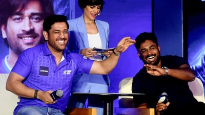MS Dhoni and Sanju Samson at an event (PTI/File Photo)