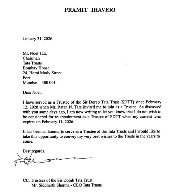 Pramit Jhaveri Letter