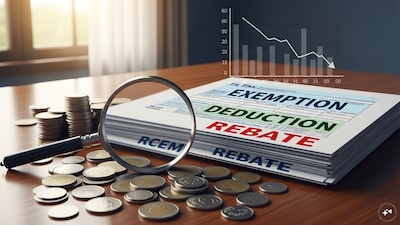 Tax exemption, deduction and rebate