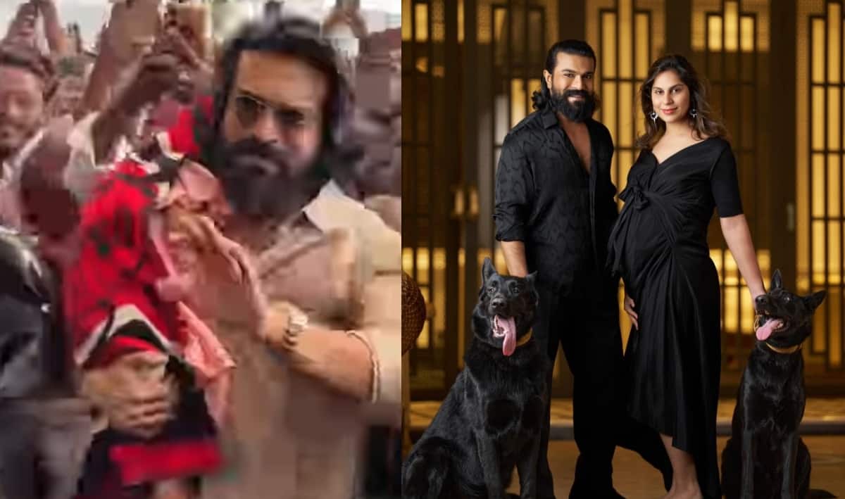 Ram Charan and his 2-year-old daughter mobbed by fans outside the Hyderabad hospital during visit to the newborn twins; fans call it ‘shameful’