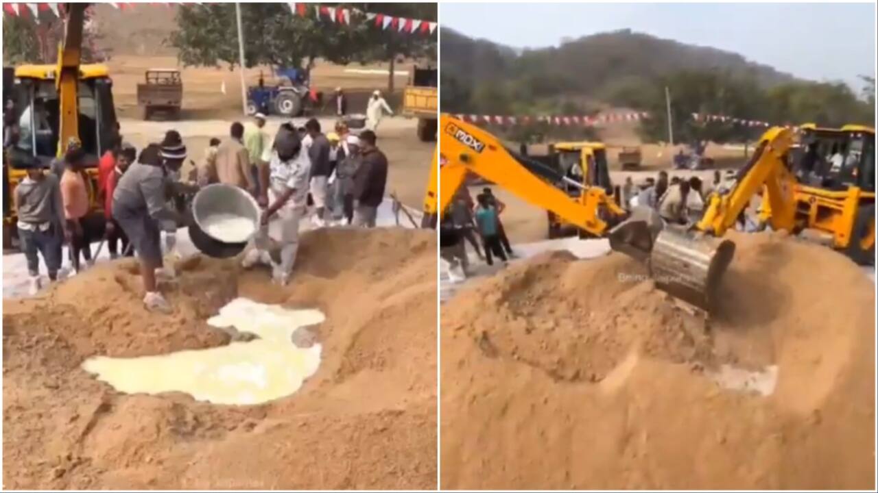 Temple officials use JCB to mix prasad, video raises hygiene concerns: ‘Faith doesn’t excuse filth’