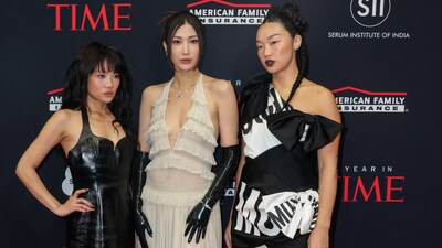 File Photo of Rei Ami, EJAE and Audrey Nuna, singing voices of the members of the HUNTR/X group in "KPop Demon Hunters. (Source: Reuters) 