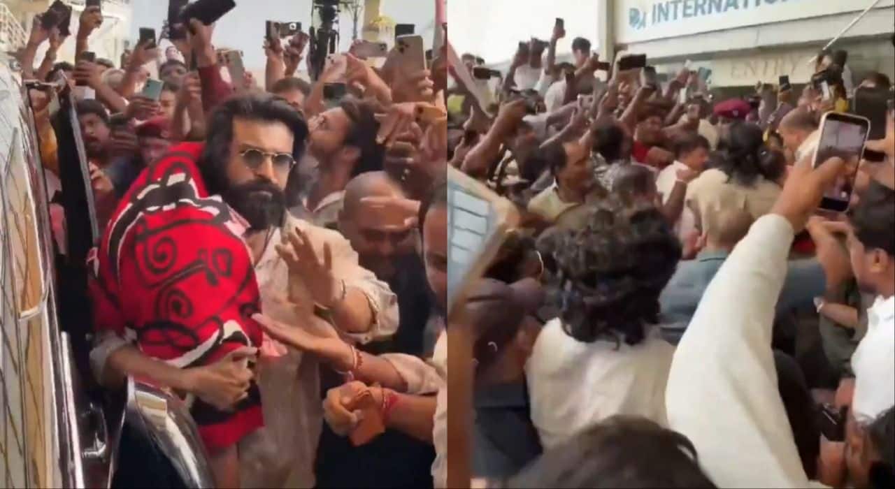 Watch: Telugu actor Ram Charan mobbed by fans outside Hyderabad hospital while visiting wife, newborn twins