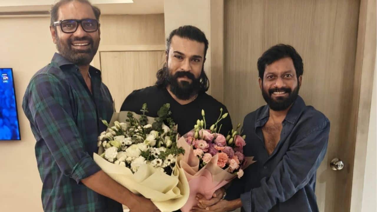 Peddi producer Venkata Satish Kilaru and director Buchi Babu Sana, wishes Ram Charan on the twin blessings