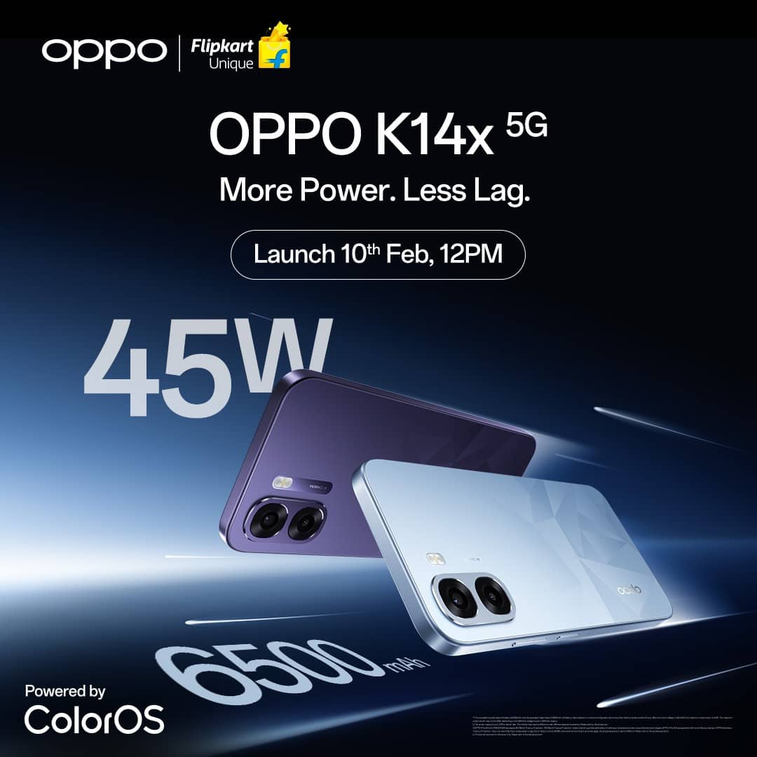 OPPO K14x 5G to Launch in India on February 10: Battery, camera and key details