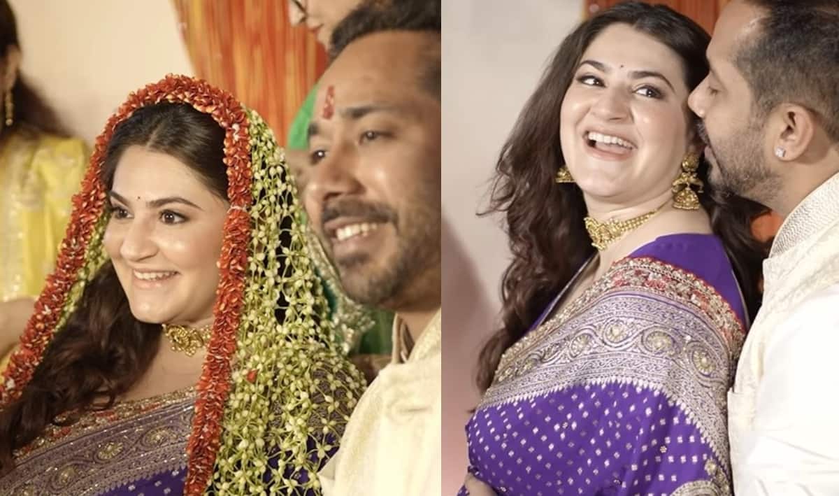 Shivaleeka Oberoi and husband Abhishek Pathak celebrate godh bharai ceremony with loved ones, watch video