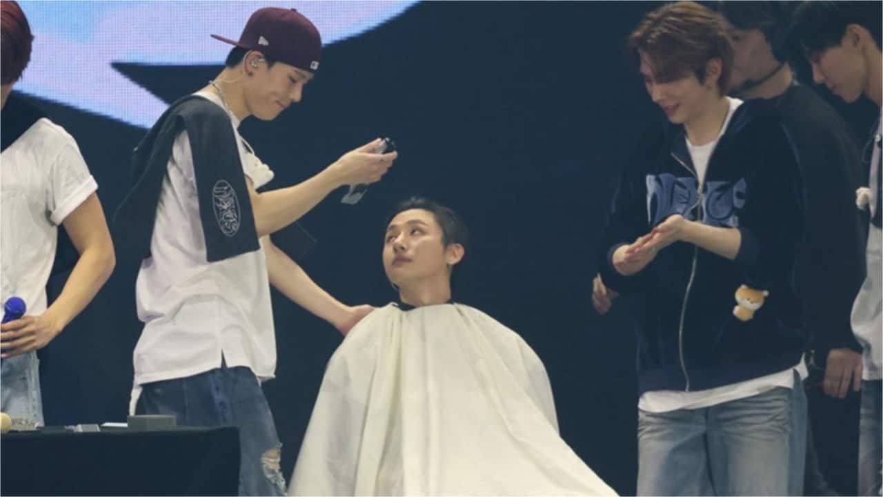 MONSTA X turn IM’s military farewell into emotional 'trauma bonding' moment by shaving his head on stage - watch video