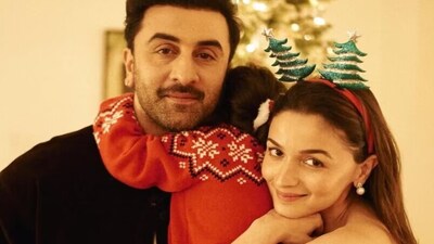 Alia with Ranbir and Raha