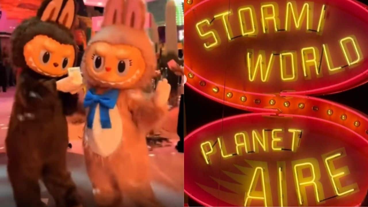 Kylie Jenner and Travis Scott come together to celebrate kids Stormi and Aire's birthday in a Labubu-themed party, watch here