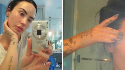 Inspired by Demi Lovato, dolphin skin nails are 2026’s most elegant manicure trend—subtle, glossy, and effortlessly chic. (Pic credit: ddlovato
/ instagram)