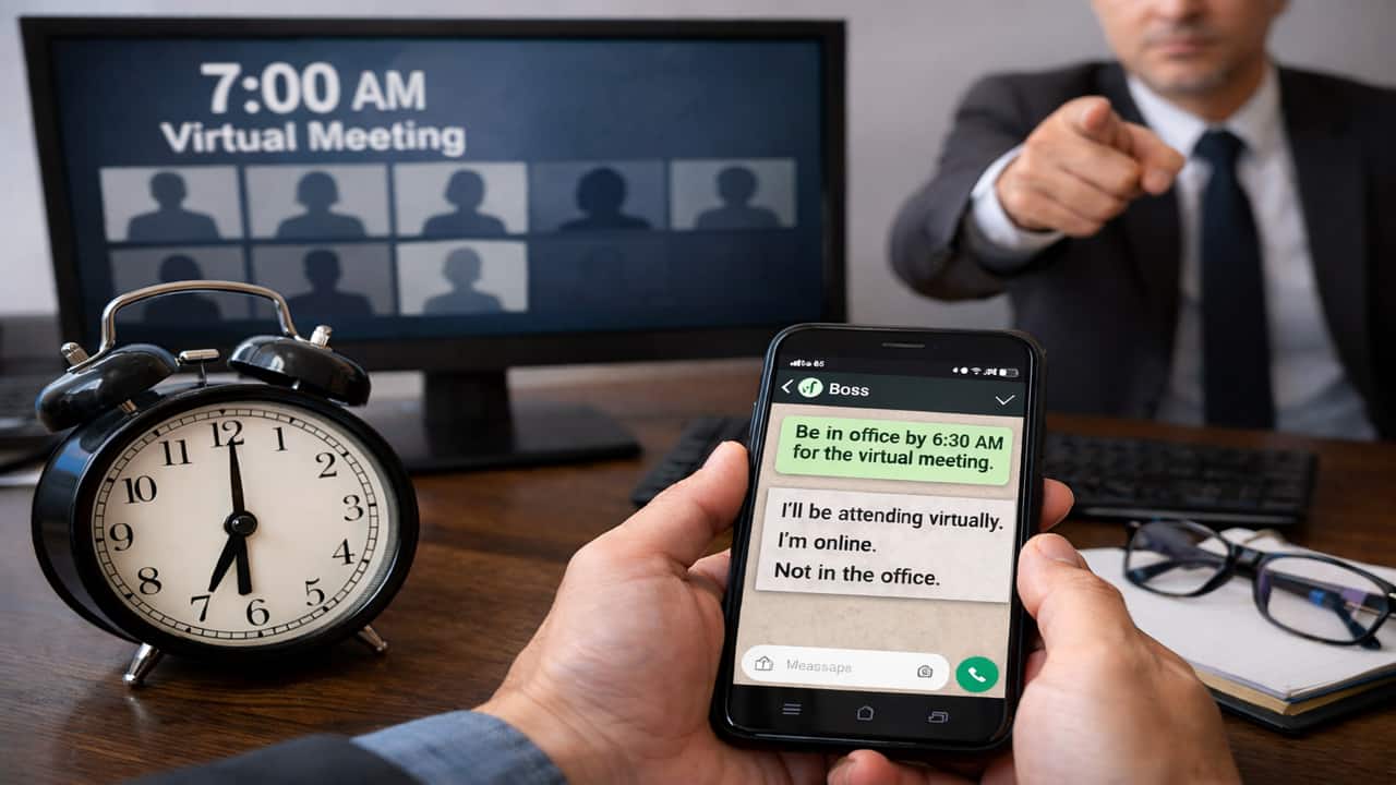 Gen Z vs toxic boss: WhatsApp chat over 6:30 am office demand for virtual meeting goes viral