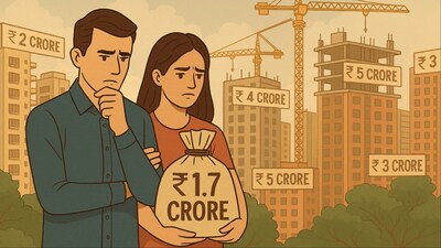 The Gurgaon couple said they have a budget of Rs 1.7 crore, but have been unable to find a 'livable' home below Rs 2 crore. (AI-generated image) 