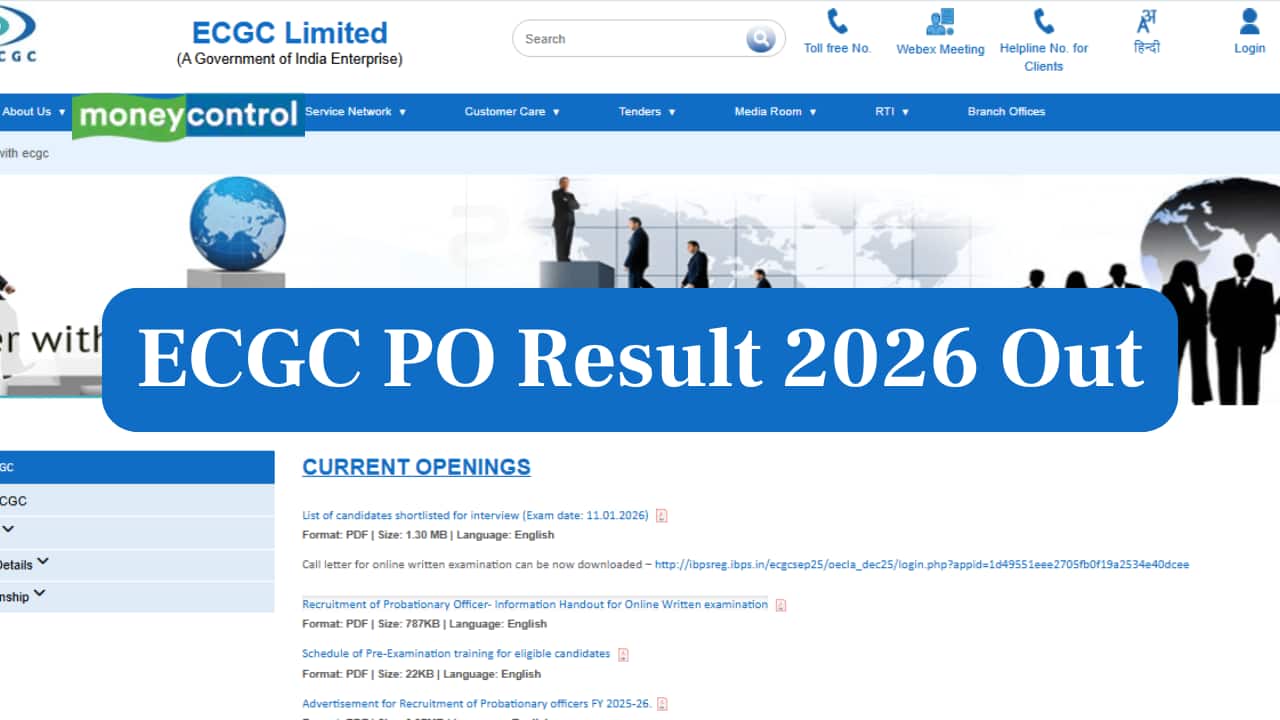 ECGC PO Result 2026 Out at ecgc.in, Link to Download Merit List Here