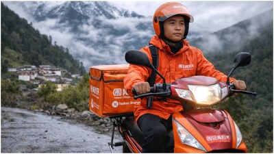 Because of the limited scale of operations in Medog, Huang Kaihong's role extends well beyond deliveries. (AI-generated image)