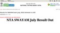 NTA SWAYAM July 2025 Result Out at exams.nta.ac.in, Link to Download Scorecard Here
