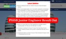 PSSSB Junior Engineer Result 2026 Released, Link to Download Merit List Here