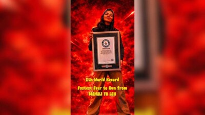Indian runner Sufiya Sufi sets Guinness record for fastest Manali–Leh run across 5 high Himalayan passes in under 100 hours, here's how