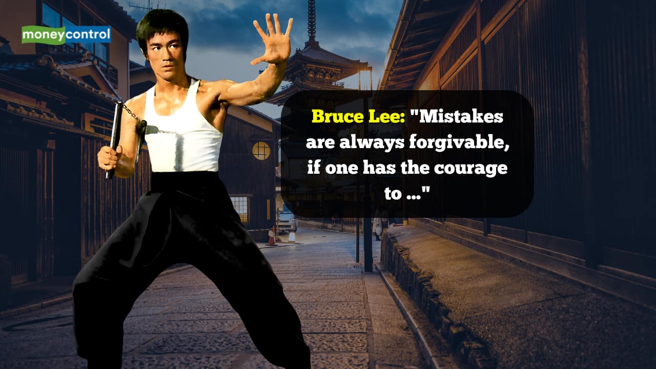 Quote of the Day by Bruce Lee: "Mistakes are always forgivable, if one has the courage to ..."