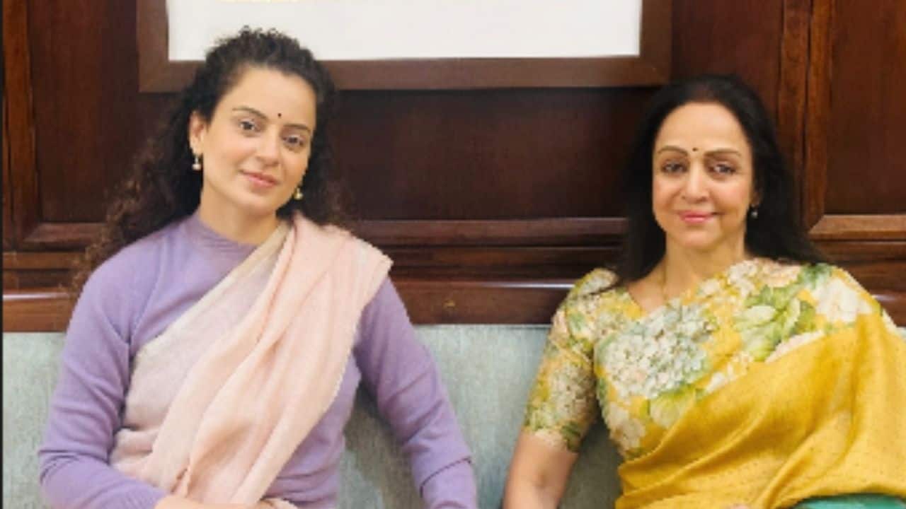 Kangana Ranaut shares candid parliament moments with Hema Malini, says "Sansad mein sukoon ke kuch pal..."