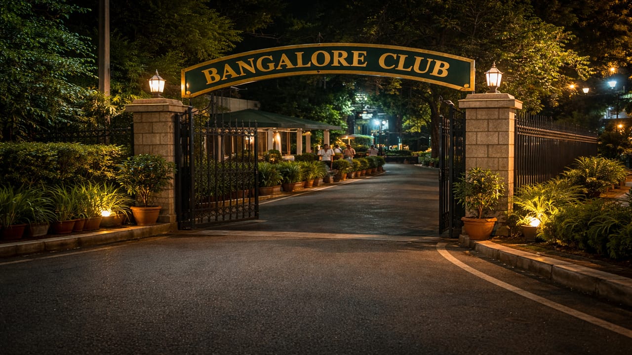Man strips naked outside elite Bangalore Club, narrowly avoids being run over