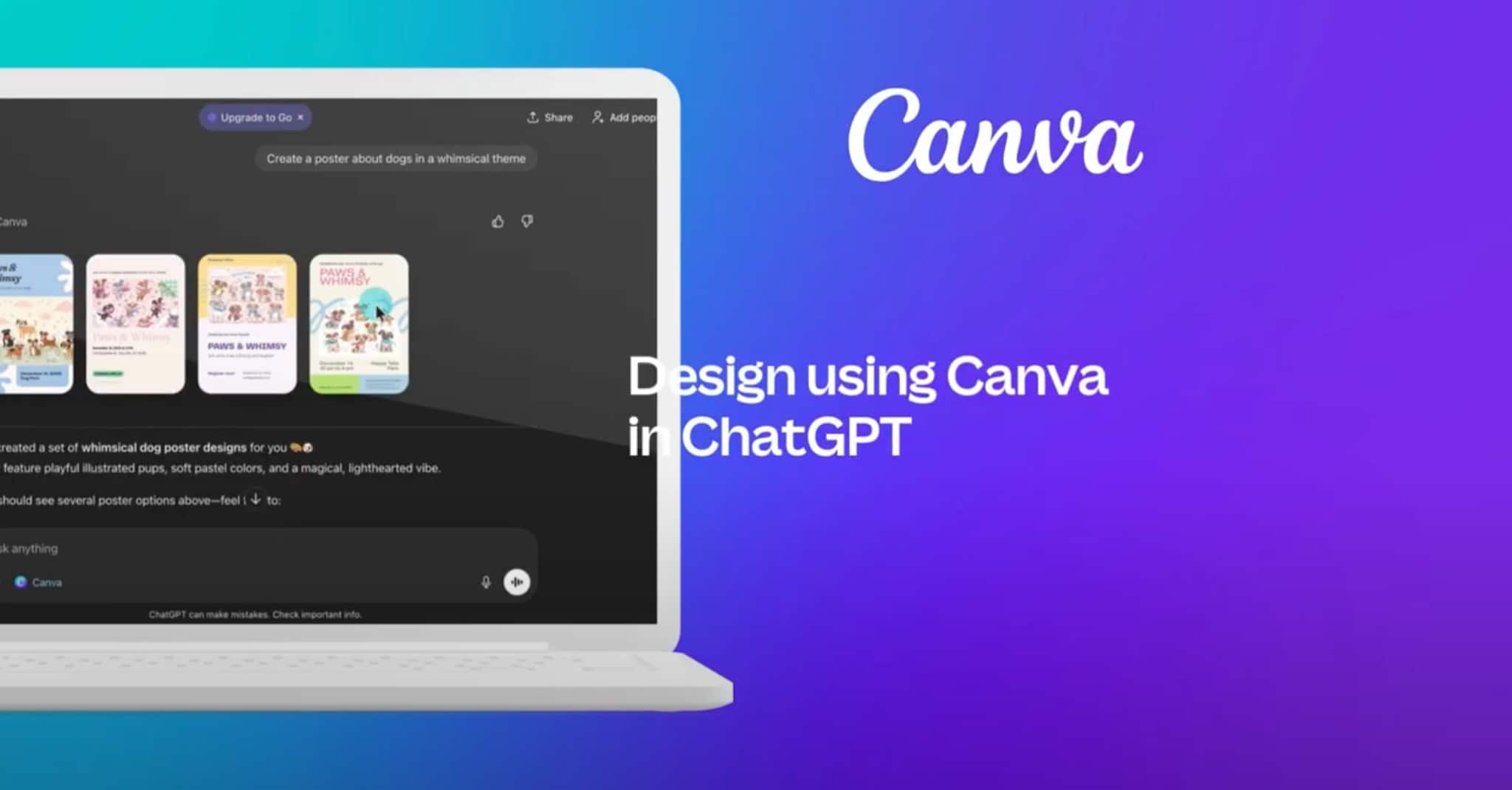 ChatGPT gets new Canva feature that lets users create brand-matched designs directly inside chats