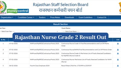 RSSB Rajasthan Nurse Grade 2 Result 2026 Out, Link to Download Merit List Here