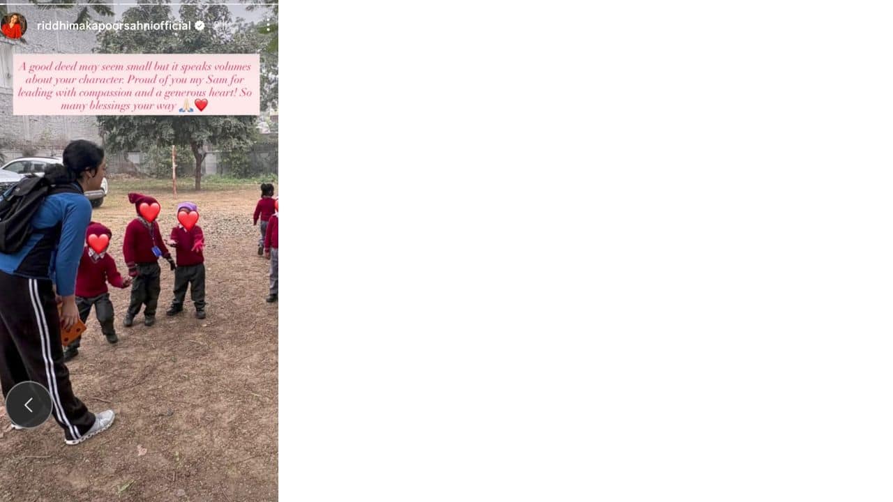 Samara Sahni with underprivileged kids SS