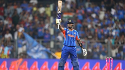 Captain Suryakumar Yadav saves the day for India. (Photo: ICC)