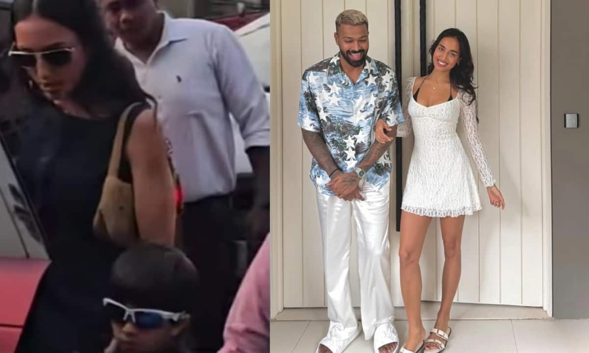 Agastya Pandya spotted at Wankhede Stadium with Hardik Pandya’s girlfriend Mahieka Sharma, watch video