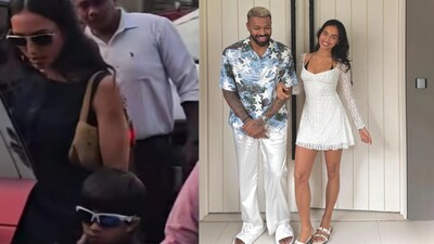 Agastya Pandya spotted at Wankhede Stadium with Hardik Pandya’s girlfriend Mahieka Sharma