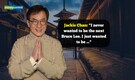 Quote of the Day by Jackie Chan: "I never wanted to be the next Bruce Lee. I just wanted to be ..."