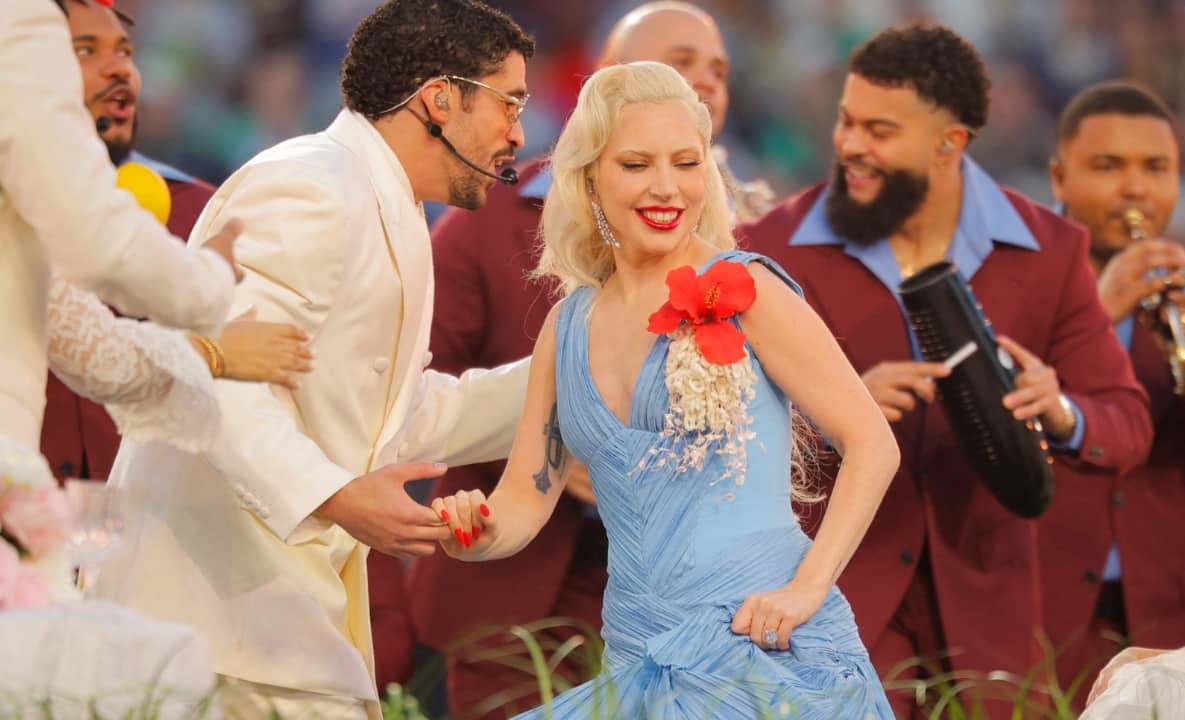 Lady Gaga’s surprise appearance steals the spotlight at Bad Bunny’s Super Bowl LVI halftime show, Watch