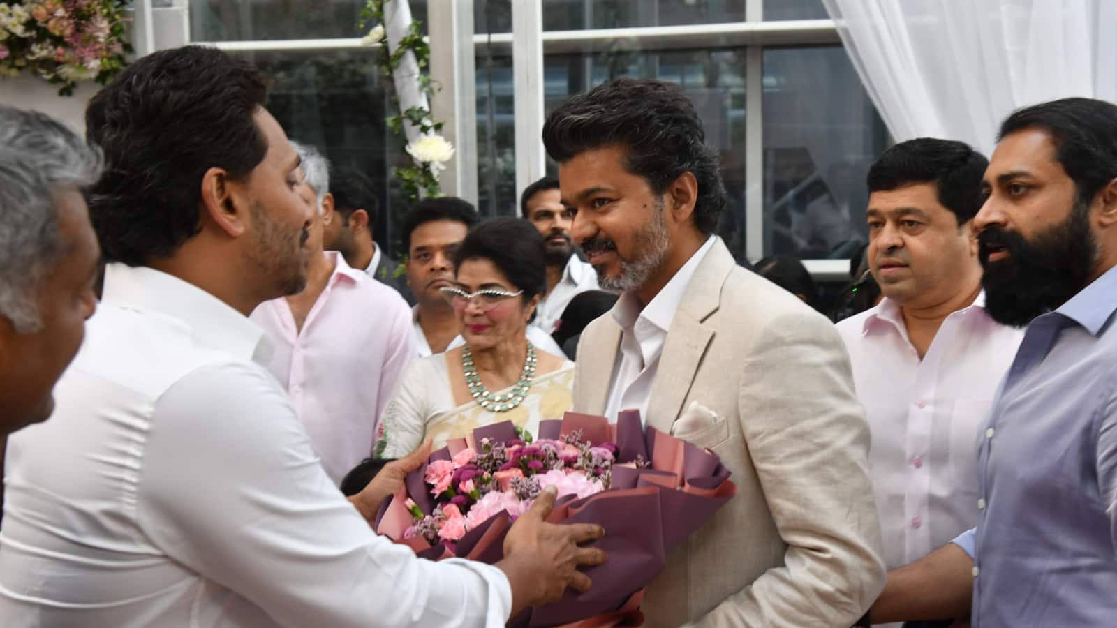 Vijay attends wedding in Chennai among Jana Nayagan row, poses with fans