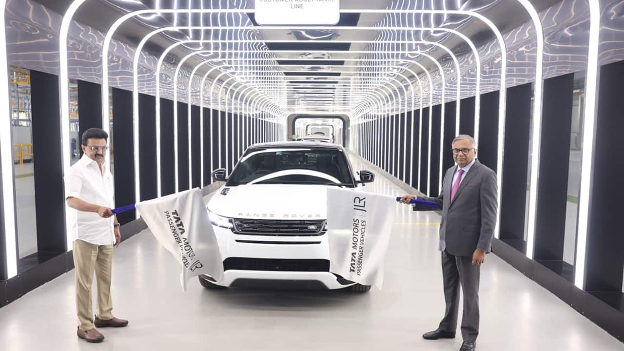 Range Rover Evoque rolls out from Tata Motors' new passenger vehicle manufacturing facility in Tamil Nadu