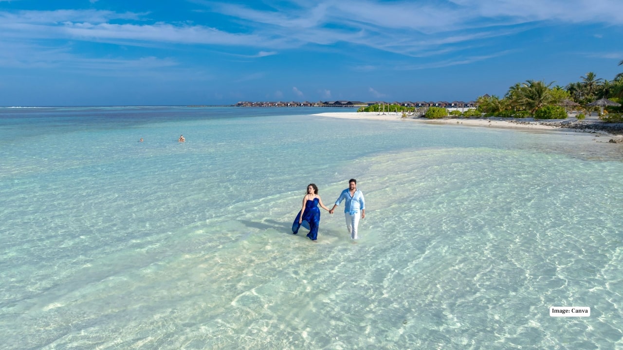 4. Maldives Floating breakfasts, private villas and endless shades of blue—Maldives continues to dominate Valentine’s travel reels in 2026. Drone shots of overwater bungalows, infinity pools melting into the ocean and candlelit dinners under the stars are everywhere, making it one of the most aspirational couple destinations online. What to explore: Overwater villas, sandbank picnics, underwater restaurants, sunset cruises, snorkelling lagoons.