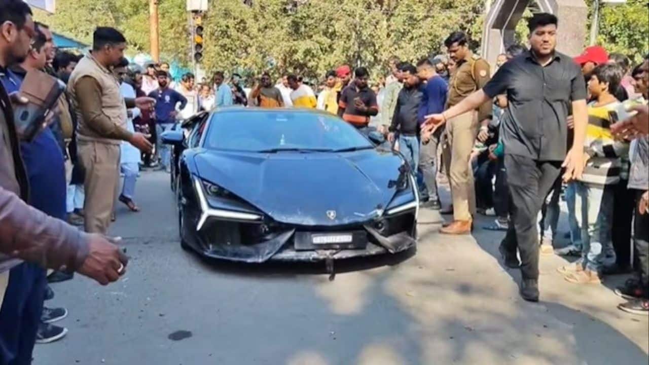 Kanpur Lamborghini crash: New footage shows Shivam Mishra's bouncers running as car comes to a halt
