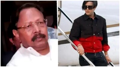 Kk Mishra (L) and his son Shivam Mishra 