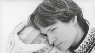 Taking to social media on Tuesday, Ansel shared a tender black-and-white photo of himself cradling his newborn son. 