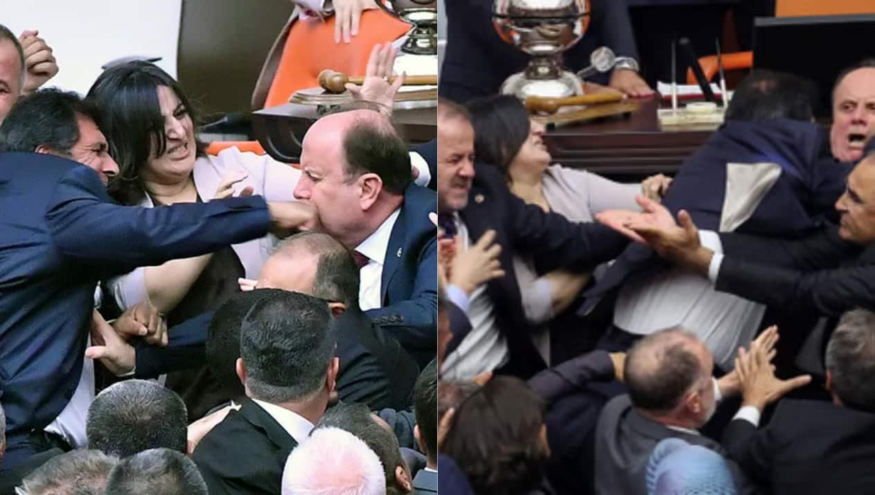 Punches, shouting, suspension: Turkey parliament brawl erupts over Erdogan’s justice minister pick | Watch video