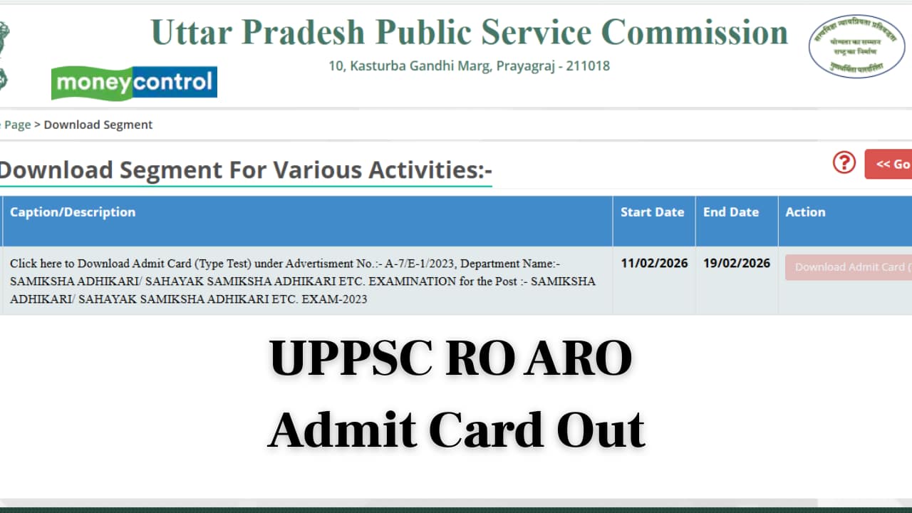 UPPSC RO ARO Admit Card 2026 Released, Link to Download Here