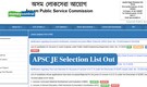 APSC JE Selection List 2026 Released at apsc.nic.in, Download Link Here