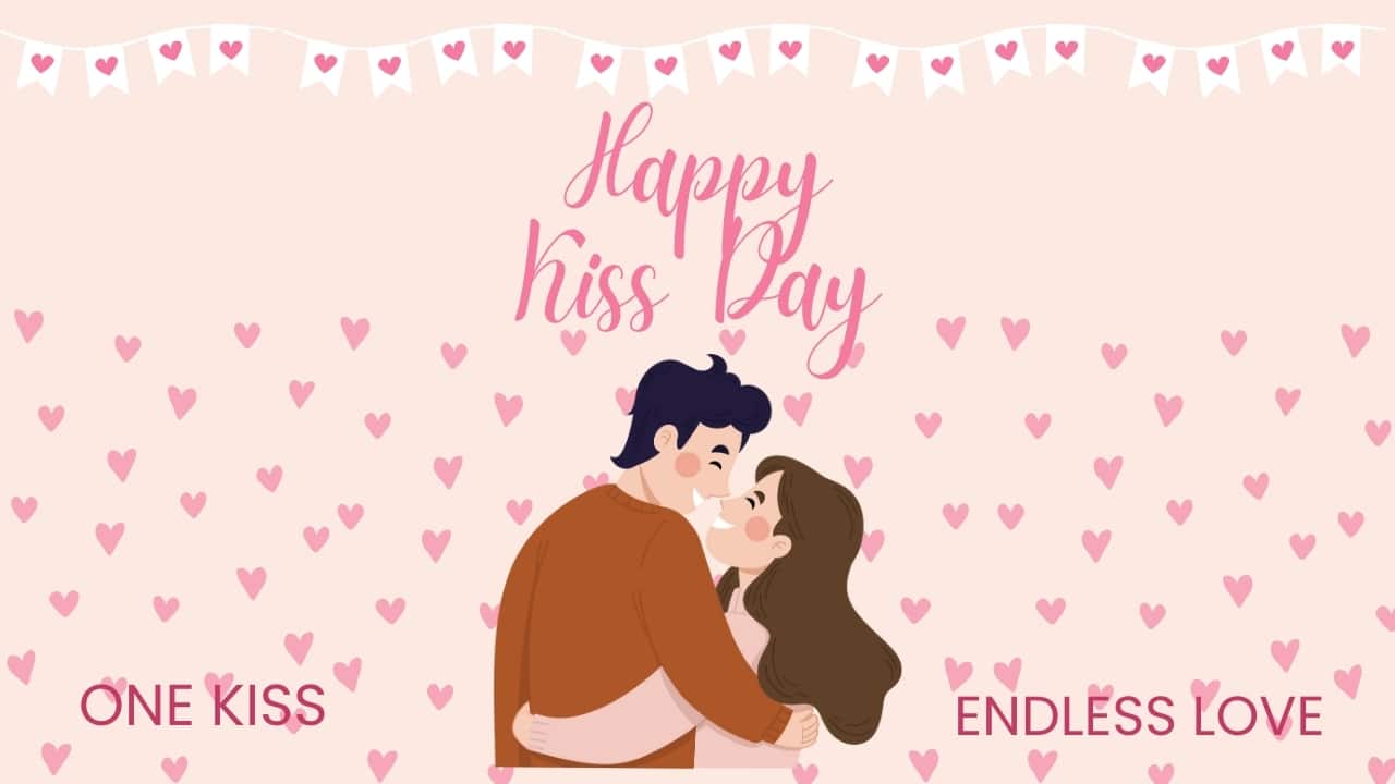 Happy Kiss Day 2026 Valentine's Week (Pic credit: Canva)