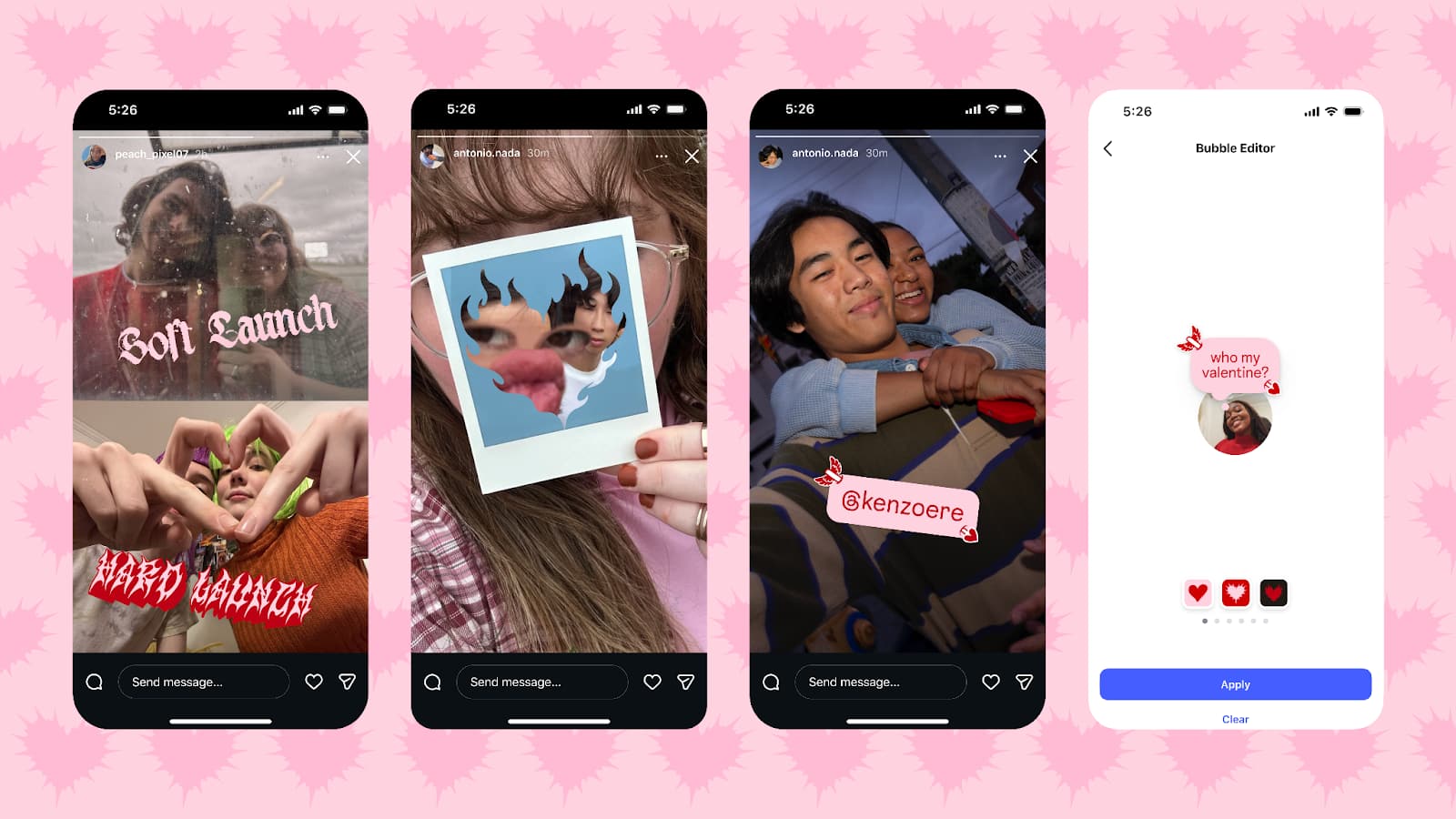 Instagram launches new Valentine’s Day fonts, stickers and chat themes for Stories, Reels and DMs