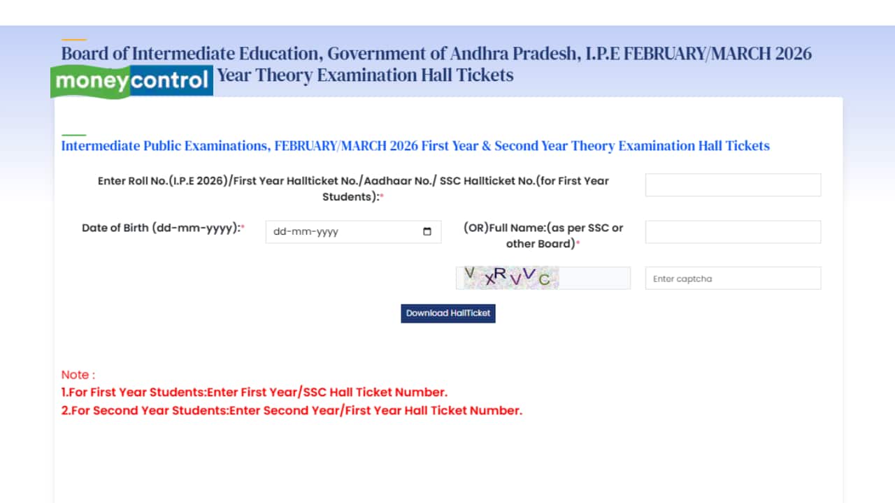 AP Inter Hall Ticket for 1st Year & 2nd Year 2026 Released @ bie.ap.gov.in; Direct link here