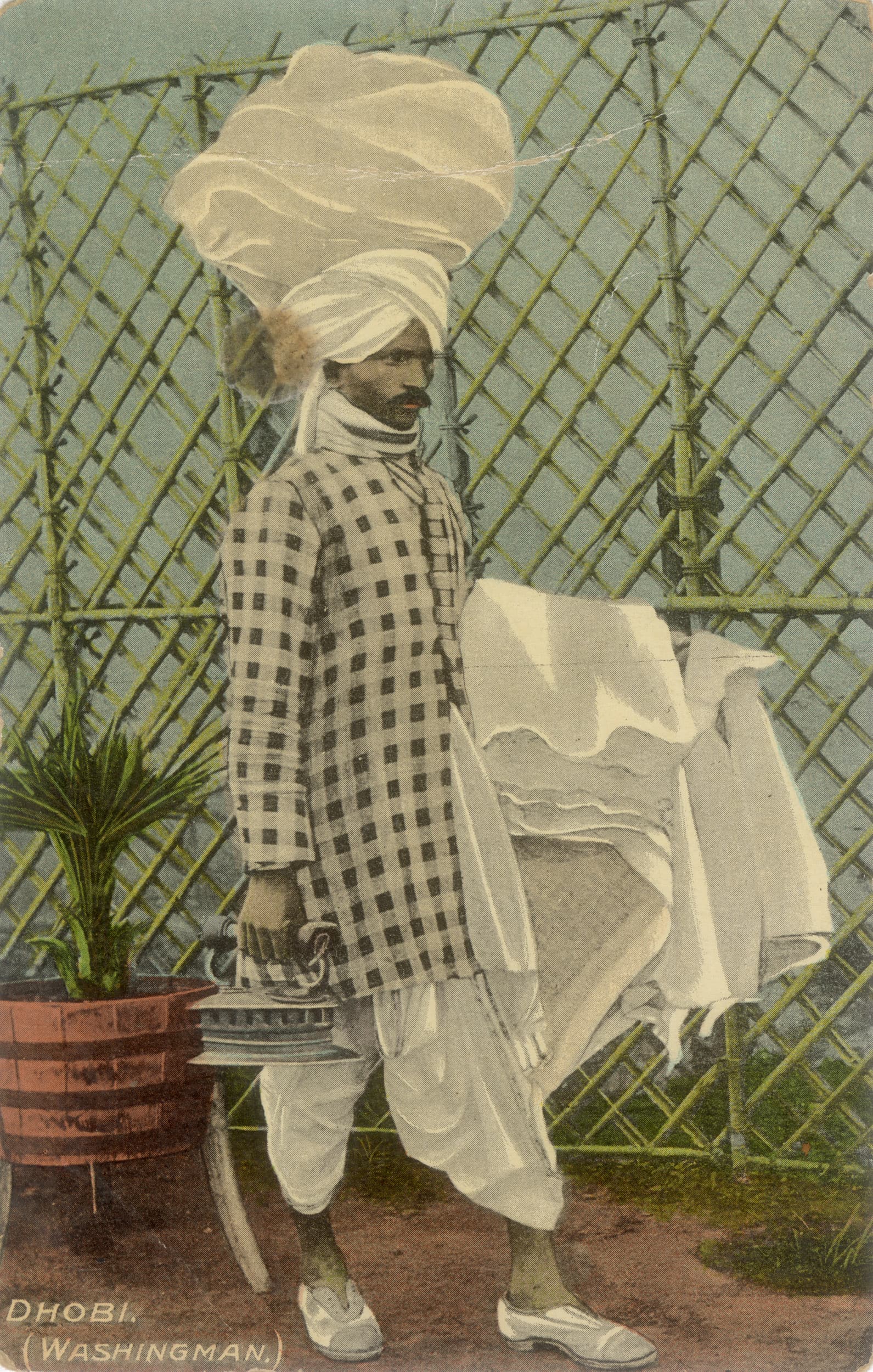 Of course, during the Raj years Indian publishers and photographers understood the commerce of postcards depicting India and Indians. One example is Moorli Dhur &amp; Sons who made photos of places, nature and people in various professions including street cobbler, sweeper, night watchman and (pictured here) dhobi or washing man in the first two decades of the 20th century. (Photo courtesy DAG) 