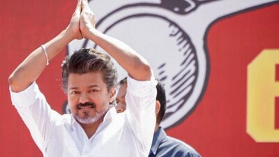 The actor-turned-politician was addressing supporters today amid heavy police deployment and strict entry regulations