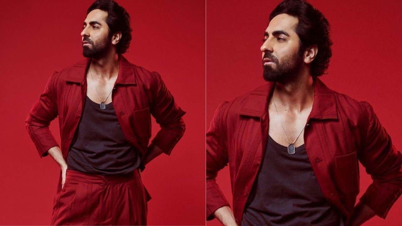 Ayushmann Khurrana Ayushmann’s deep red co-ord look is understated yet powerful. The muted tones, layered textures, and relaxed tailoring reflect his quiet confidence and emotional depth. It’s a look that mirrors his romantic characters, introspective, grounded, and effortlessly appealing.