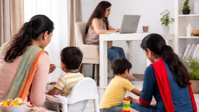 Bengaluru mum’s post on nannies ignites discussion on parenting roles. (AI-generated image)
